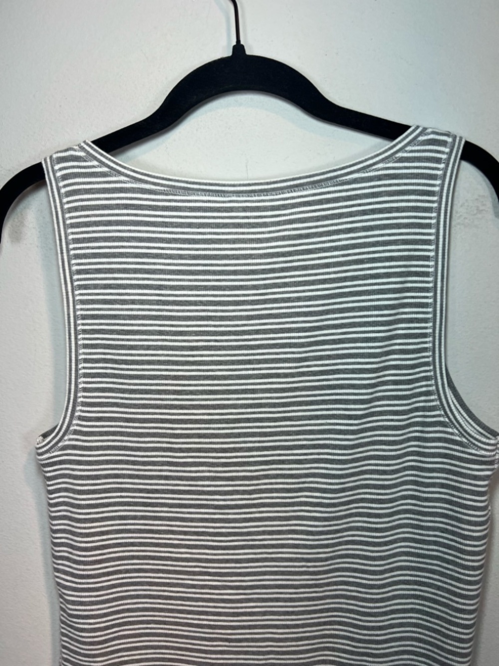 Eddie Bauer Lookout Tank Top Sleeveless Shirt Gray White Stripes FreeDry  NEW Lg - Picture 6 of 10